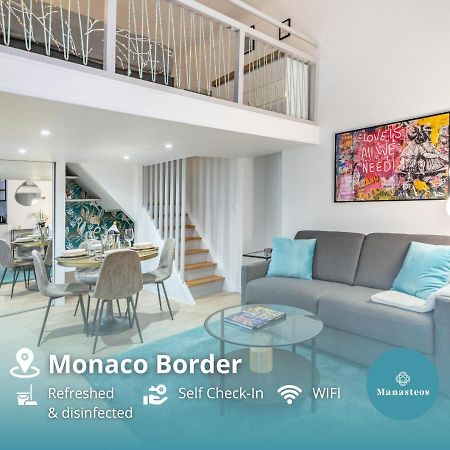 Frontiere Monaco - Appartement Belle Epoque - Al ボーソレイユ エクステリア 写真